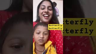 Butterfly butterfly song fun with my kid youtubeshorts viral [upl. by Ilrahs]