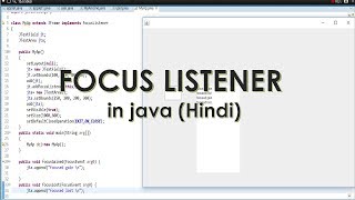 focus listener in java in hindiAdvance javalearningstrome academy [upl. by Acirea]