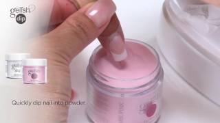 Gelish Dip Tutorial French Manicure Application with Nail Tips [upl. by Higley]