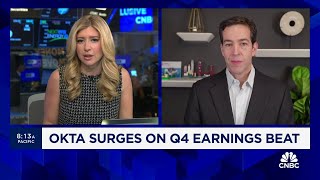 Okta CEO Todd McKinnon breaks down earnings beat as stock surges 20 [upl. by Vevay172]