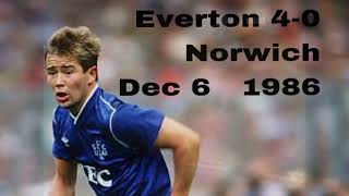 Great Goodison Goals Adrian Heath v Norwich December 1986 [upl. by Ruhtracm544]