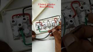 How to make 3switch 2 socket extension board wiring shorts short [upl. by Arymat]