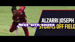 West indies fast bowler alzarri Joseph Walkd off and england lose the series he is not happy [upl. by Barrington]