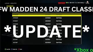 BEST MADDEN 24 DRAFT CLASSES UPDATE VIDEO [upl. by Namya]