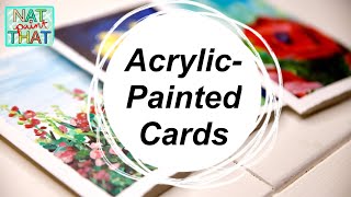 Handpainted Cards  Acrylic Paint on Paper  TimeLapse [upl. by Hadden]