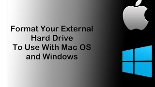 Format External Hard Drive For Use With Mac And PC Windows [upl. by Neemsay]