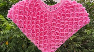 APRENDE A TEJER BONITO PONCHO PARA NIÑA A CROCHET [upl. by Jillian711]