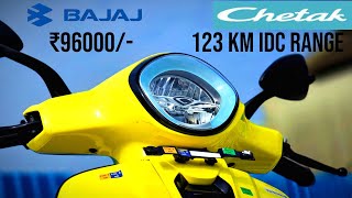 Bajaj Chetak 2901 First Ride Review  ₹96000 123 km IDC Range  Full Metal Body [upl. by Yretsym]