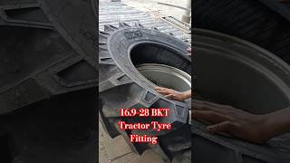 16928 Tractor Rear Tyre Fitting automobile viralvideo shortvideo [upl. by Swihart]