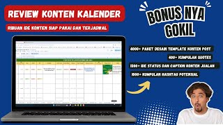 Review Aplikasi Konten Kalender  Content Planner Spreadsheets  Ide Kalender Konten Media Sosial [upl. by Hilbert269]