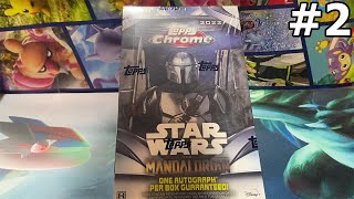 Big 50 Auto Pull 2022 Topps Star Wars The Mandalorian Chrome Beskar Edition Hobby Box Opening [upl. by Hadnama]