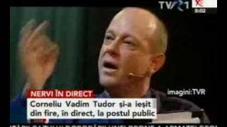 Vadim Tudor şia ieşit din fire la o emisiune tv [upl. by Anatsirhc]