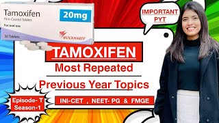 TAMOXIFEN Most Repeated Previous Year TopicsINICETNEET PG amp FMGE Episode T Season1 [upl. by Hteazile128]