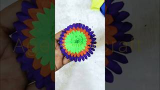 Easy flower makingshorts youtubeshorts viralreels viralshorts tutorial easy papercraftssong [upl. by Annodal]