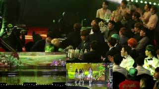 160114 SMA BTS EXO SHINee BTOB VIXX Taeyeon reaction to GFriend Me Gustas Tu [upl. by Gentilis404]