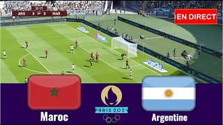 match Maroc vs Argentine en direct JO de Paris 2024 match complet simulation Gameplay PC [upl. by Berwick]