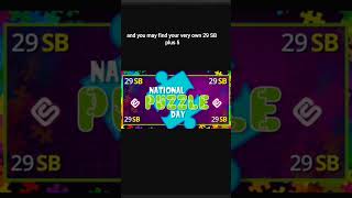 Happy National Puzzle Day  29 SB Collectors Bill on Swagbucks swagbucks nationalpuzzleday [upl. by Ayhtnic]