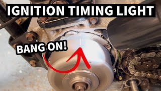 How to use an Ignition Timing Light  Honda CG125 [upl. by Ellak]