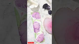 Bookmark de Peonias en Acuarelas muy fácil acuarelas watercolors painting bookmark shorts [upl. by Aicenev]