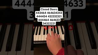 Closed Doors by Ismail  follow my instagram jessnotes123 piano pianomusic pianotutorial [upl. by Choo]