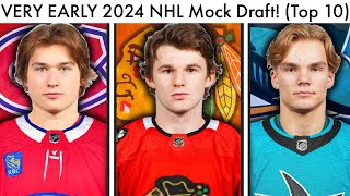 EARLY 2024 NHL MOCK DRAFT UPDATED TOP 10 Prospect Rankings amp Macklin CelebriniCole Eiserman Talk [upl. by Llenaj702]