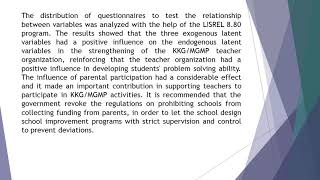 The Influence of Government Policy Principle Leadership and Participation of Parents on Strengthen [upl. by Ecydnak]