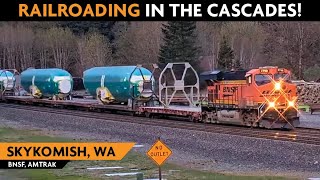 Skykomish Washington USA  Virtual Railfan LIVE [upl. by Desiree261]