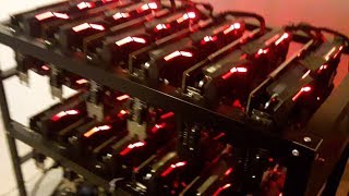 12 GPU ASUS strix 580 mining rig [upl. by Chill]