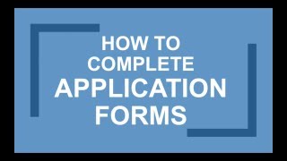 How to Fill in Job Application Forms  Career Help [upl. by Anaya]