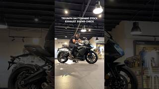 Triumph Daytona 660 stock exhaust sound check [upl. by Aihsila]