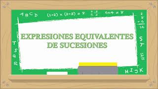 Expresiones equivalentes de sucesiones [upl. by Gnni]