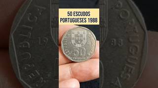 50 Escudos Portugueses 1988coin numismatica money monedasportugalcoincollection [upl. by Avilys482]