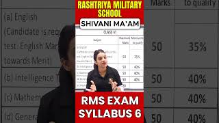 RASHTRIYA MILITARY SCHOOL RMS  RMS Exam Syllabus Class 06 sainikschoolonlinecoaching rms [upl. by Kalvn]