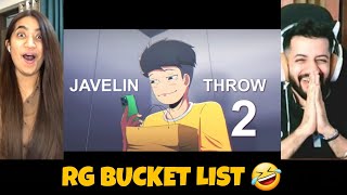 JAVELIN THROW 2 ft tanmaybhat  RG Bucket List  Reaction [upl. by Attennod]