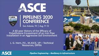 ASCE 2020 Pipelines – Gregg Horn of DIPRA on the Original Polywrap Installation [upl. by Ahsenrat]