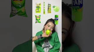 Random GreenFood Mukbang mukbang food shorts [upl. by Marlie160]