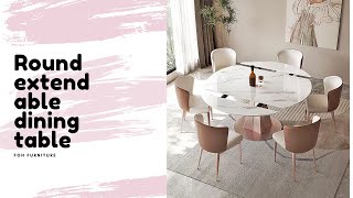 The best Round extendable dining table [upl. by Yadnil]