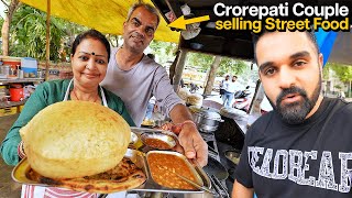 90 Rs Luxury Thali  Crorepati Couple ka Indian Street Food  Chole Bhature Hyderabadi Biryani [upl. by Ardnuaed]