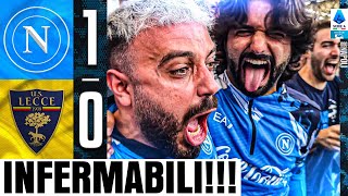 🔥INFERMABILI NAPOLI 10 LECCE  LIVE REACTION NAPOLETANI AL MARADONA HD [upl. by Divan]