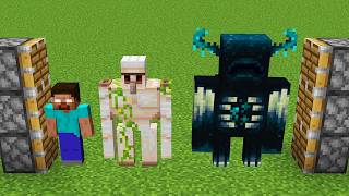 x100 HEROBRINE and x1000 iron golems and wardens minecraft combined [upl. by Alyak]