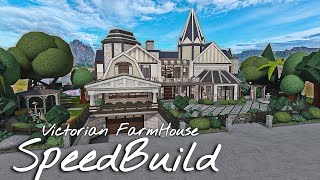 Bloxburg Victorian Family Farmhouse Full Speedbuild 480k [upl. by Wandy]