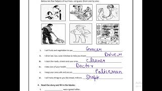 EDMC CLASS 5TH ENGLISH SOLVED WORKSHEET OF WEEK 12 CHAPTER THE TALKATIVE BARBER [upl. by Wendin]