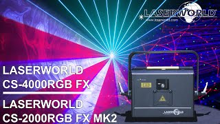 Laserworld CS2000RGB FX MK2 and Laserworld CS4000RGB FX product video  Laserworld [upl. by Dasya]