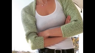 Simple Knit Shrug made by marni [upl. by Suckow168]