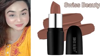 Swiss Beauty Matte Lipstick Caramel  PRIYANKA [upl. by Graubert]