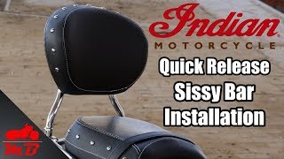 Indian Sissy Bar Installation for Springfield and Chieftain [upl. by Einahc]