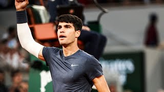 Carlos Alcaraz vence Stefanos Tsitsipas e avança as semifinais de Roland Garros [upl. by Wilfred]