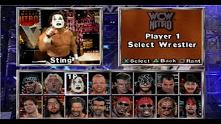 WCW NITRO STING VS HOLLYWOOD HOGAN  FULL WRESTLING MATCH GAMEPLAY [upl. by Ycrep]