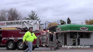 Fire at Rosatis Pizza on Milwaukee Avenue Niles [upl. by Schnabel]