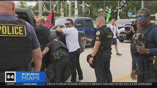 Arrests reported at Palestinian rally in Downtown Miami [upl. by Kirad]